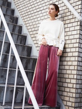 「PAMEO POSE」｜「アイテム（スウェット）」を使った、PAMEO POSEさん（レディース・165cm）の秋コーディネート