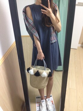 「Aラインワンピース」｜i-sanさん（レディース・164cm）の夏コーディネート