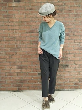 「ROBERTO COLLINA（ロベルトコリーナ）のアイテム」を使った、akiさん（レディース・158cm）の冬コーディネート