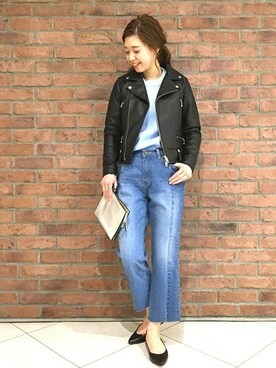「LUC DNM （ラックデニム）のアイテム」を使った、akiさん（レディース・158cm）の冬コーディネート