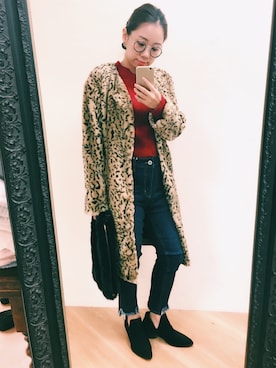 「ハロウィン」｜「アイテム（ブーティ）」を使った、MiZUKiさん（レディース・156cm）の秋コーディネート