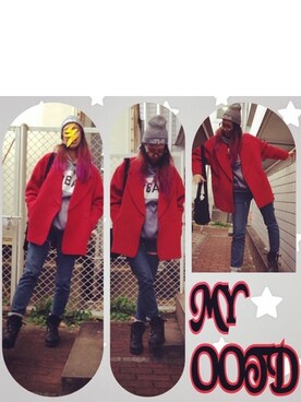 「Timberland（ティンバーランド）のアイテム（ブーツ、ブラック系）」を使った、Maaareさん（レディース・173cm）の春コーディネート