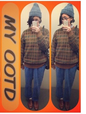 「GIVENCHY（ジバンシイ）のアイテム（スラックス、ブルー系）」を使った、Maaareさん（レディース・173cm）の春コーディネート