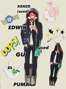 「PUMA（プーマ）のアイテム（スニーカー、ホワイト系）」を使った、Maaareさん（レディース・173cm）の春コーディネート