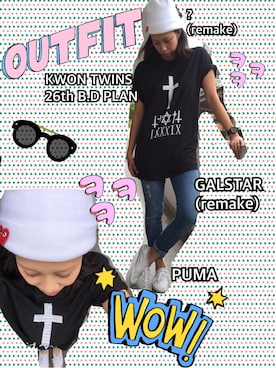 「PUMA（プーマ）のアイテム（スニーカー、ホワイト系）」を使った、Maaareさん（レディース・173cm）の夏コーディネート