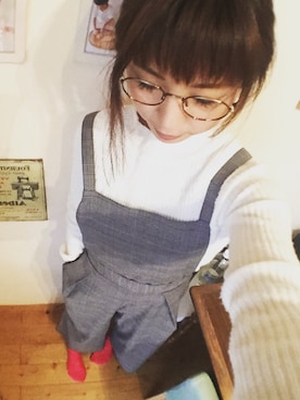 「アベイル」｜「アイテム（サロペット/オーバーオール）」を使った、emiko☆さん（レディース・155cm）の秋コーディネート