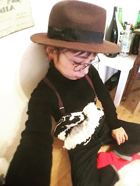 「マムジーンズ」｜emiko☆さん（レディース・155cm）の冬コーディネート