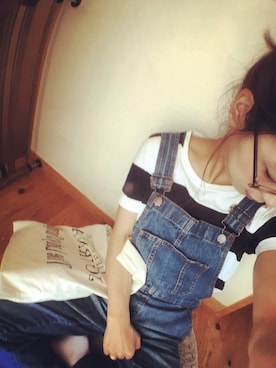 「TODAYFUL（トゥデイフル）のVintageトートバッグ（トートバッグ）」を使った、emiko☆さん（レディース・155cm）の夏コーディネート