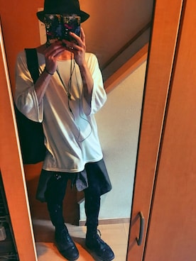 「UNIQLO（ユニクロ）のWOMEN ウルトラストレッチジーンズ（デニムパンツ）」を使った、hidenさん（メンズ・166cm）の秋コーディネート