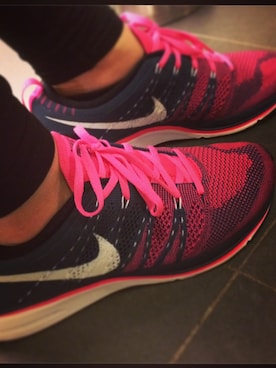 「Nike flyknit」｜CarriePoPoさん（レディース・163cm）の春コーディネート