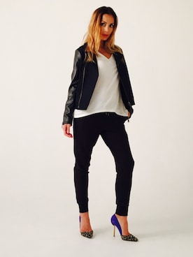 土屋アンナさん（レディース・168cm）の秋コーディネート