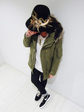 「JACKROSE（ジャックローズ）のアイテム（モッズコート）」を使った、はぎーぱみゅぱみゅさん（メンズ・170cm）の秋コーディネート