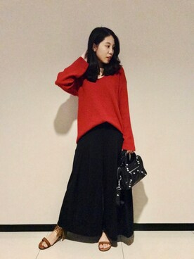 「BALENCIAGA」｜「アイテム（口紅/リップティント/グロス）」を使った、M.さん（レディース・163cm）の秋コーディネート