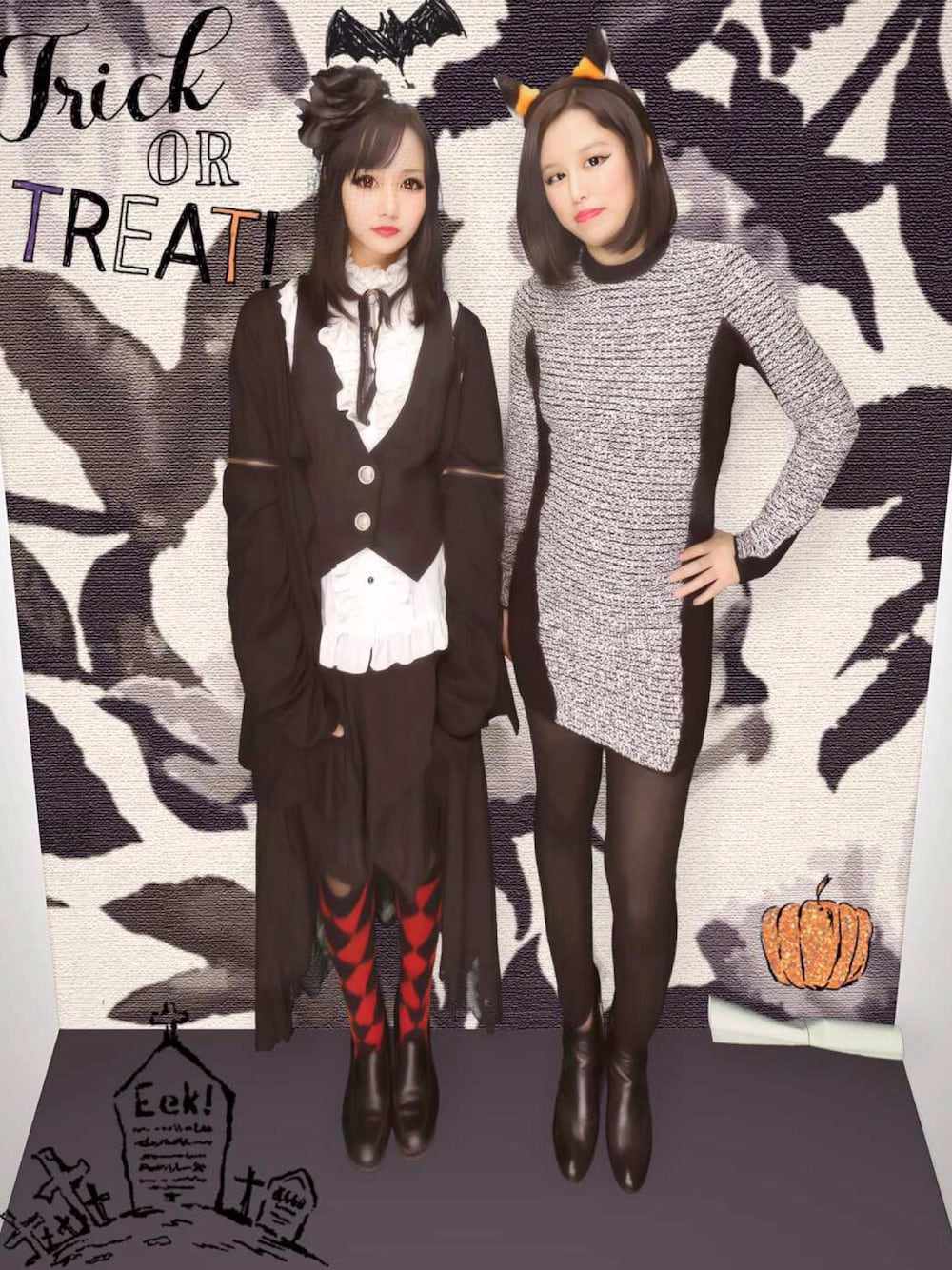 「ハロウィン、アレキサンダーワン、ニットワンピース」｜「alexanderwangのアイテム（ワンピース、ブラック系）」を使った、AIさん（レディース・160cm）の秋コーディネートの1枚目の写真