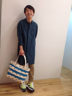 「FRAPBOIS half」｜「アイテム（ステンカラーコート）」を使った、Takaさん（メンズ・171cm）の冬コーディネート