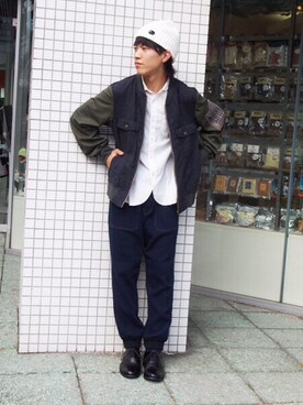「FRAPBOIS（フラボア）のアイテム（ジャケット/アウター）」を使った、Takaさん（メンズ・171cm）の秋コーディネート