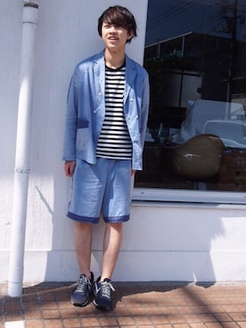 「FRAPBOIS（フラボア）のアイテム（ジャケット/アウター）」を使った、Takaさん（メンズ・171cm）の春コーディネート