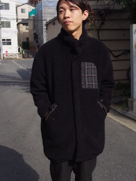 「FRAPBOIS（フラボア）のアイテム（ジャケット/アウター）」を使った、Takaさん（メンズ・171cm）の冬コーディネート