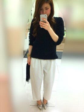 「one way（ワンウェイ）のアイテム（シューズ）」を使った、megumi takemuraさん（レディース・158cm）の春コーディネート