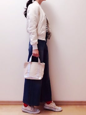 「GAP（ギャップ）のアイテム（ブルゾン）」を使った、ikuさん（レディース・161cm）の秋コーディネート