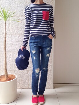 「OLD NAVY（オールドネイビー）のアイテム（その他シューズ）」を使った、ikuさん（レディース・161cm）の冬コーディネート