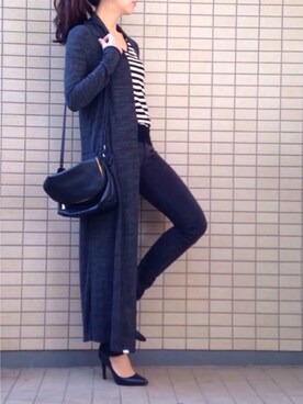 「H&M（エイチ・アンド・エム）のアイテム（ショルダーバッグ）」を使った、ikuさん（レディース・161cm）の冬コーディネート