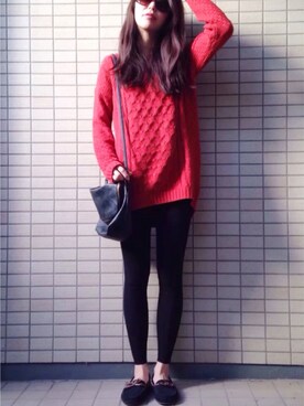 「OLD NAVY（オールドネイビー）のアイテム（トップス）」を使った、ikuさん（レディース・161cm）の冬コーディネート