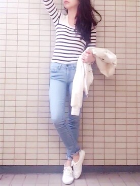 「GAP（ギャップ）のアイテム（ブルゾン）」を使った、ikuさん（レディース・161cm）の冬コーディネート