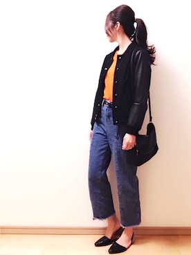 「no brand（ノーブランド）のアイテム（その他アウター）」を使った、ikuさん（レディース・161cm）の冬コーディネート