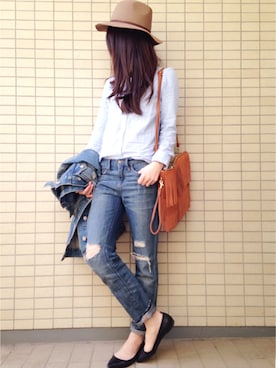 「GAP（ギャップ）のアイテム（シューズ）」を使った、ikuさん（レディース・161cm）の冬コーディネート