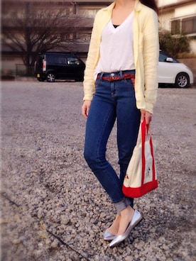 「GAP（ギャップ）のアイテム（シューズ）」を使った、ikuさん（レディース・161cm）の春コーディネート