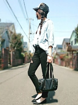 「GAP（ギャップ）のアイテム（シューズ）」を使った、ikuさん（レディース・161cm）の春コーディネート