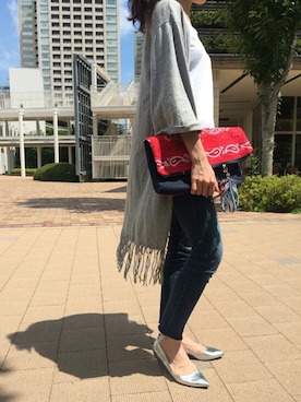 「GAP（ギャップ）のアイテム（シューズ）」を使った、ikuさん（レディース・161cm）の夏コーディネート