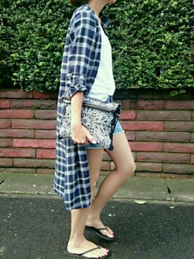 「copine（コピン）のアイテム（バングル/リストバンド）」を使った、ikuさん（レディース・161cm）の夏コーディネート