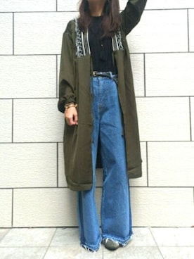 「アイテム（カーディガン/ボレロ、その他）」を使った、ikuさん（レディース・161cm）の秋コーディネート