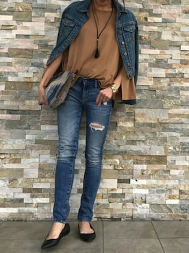 「アイテム（クラッチバッグ、その他）」を使った、ikuさん（レディース・161cm）の秋コーディネート