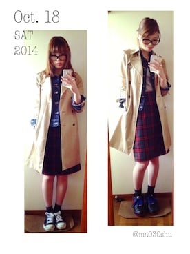 「Another Edition」｜「アイテム（トレンチコート）」を使った、mashuさん（レディース・167cm）の秋コーディネート