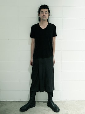 「アイテム（ブーツ）」を使った、JUNTAGUCHIさん（メンズ・179cm）の冬コーディネート