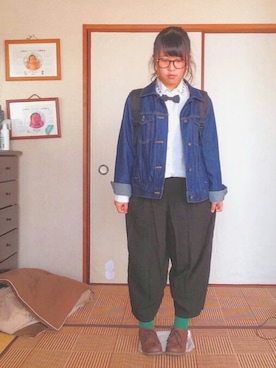 「アイテム（ヘアゴム）」を使った、ひめさん（レディース・149cm）の冬コーディネート