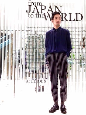 「アイテム（シャツ/ブラウス）」を使った、Ryuto Kitaさん（メンズ・170cm）の春コーディネート