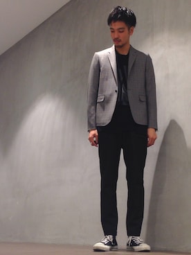 「アイテム（テーラードジャケット）」を使った、Ryuto Kitaさん（メンズ・170cm）の冬コーディネート