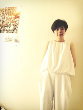 「A part by（アパートバイ）のアイテム（つなぎ/オールインワン）」を使った、kotonoさん（レディース・160cm）の春コーディネート