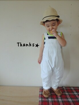 「mooi（モーイ）のアイテム」を使った、あお✳さん（キッズ・80cm）の秋コーディネート