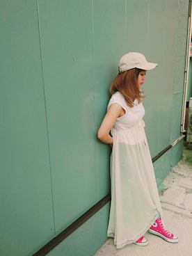 「La Leia（ラレイア）のアイテム」を使った、くっちぃさん（レディース・152cm）の夏コーディネート