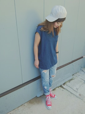 「La Leia（ラレイア）のアイテム」を使った、くっちぃさん（レディース・152cm）の夏コーディネート