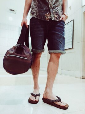 「MichaelKors」｜「アイテム（その他シューズ）」を使った、Andyさん（メンズ・175cm）の夏コーディネート