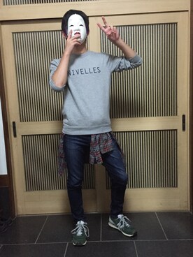 「高橋愛ちゃんポーズ」｜natural one さん（メンズ・174cm）の秋コーディネート