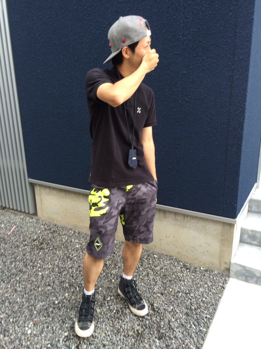 「スポーツミックス、キャップ、visvim、SOPHNET.、FCRB、uniform experiment」｜「MARK MCNAIRYのアイテム（キャップ、グレー系）」を使った、HALnon14さん（メンズ・170cm）の秋コーディネートの1枚目の写真