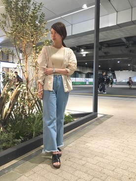 「DIGAWEL（ディガウェル）のアイテム」を使った、yukaさん（レディース・158cm）の春コーディネート