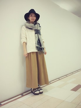 「AS as know as（エーエス アズノウアズ）のアイテム（トップス）」を使った、なかしーさん（レディース・163cm）の秋コーディネート